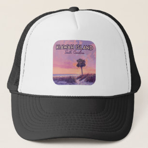 Insel Kiawah South Carolina Beach Palm Tree Truckerkappe