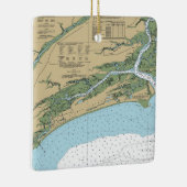 Insel Kiawah South Carolina Chart Keramikornament (Rechts)