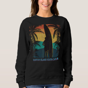 Insel Kiawah South Carolina Sc Palm Tree Surfboar Sweatshirt