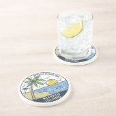 Insel Kiawah South Carolina Vintag Getränkeuntersetzer (Seite)