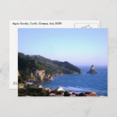 Insel Korfu Postkarte (Vorne/Hinten)