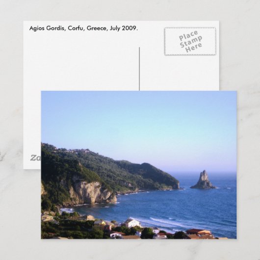 Insel Korfu Postkarte (Vorne/Hinten)