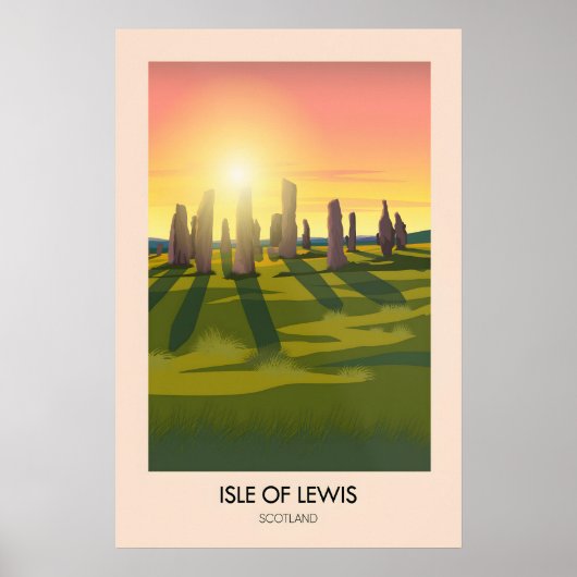 Insel Lewis Schottland Reiseplakat Poster (Vorne)
