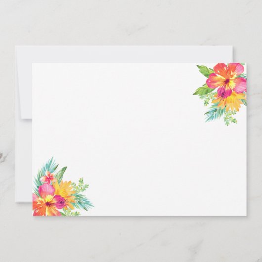 Insel Luau Geburtstagsparty Einladung (Rückseite)