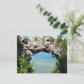 Insel Mackinac "Arch Rock" Postkarte (Stehend Vorderseite)