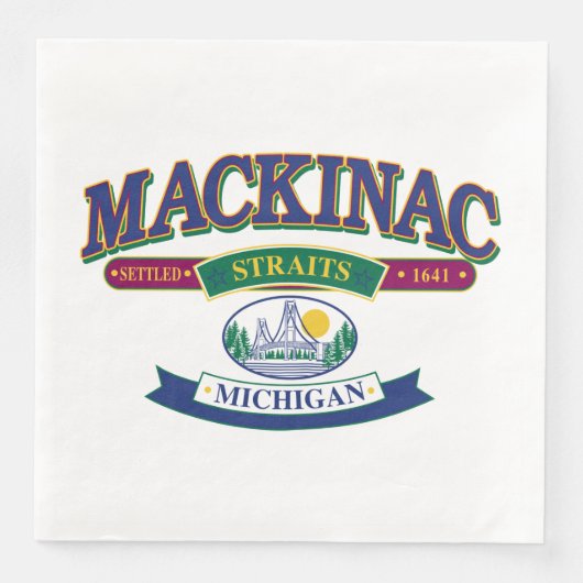 Insel Mackinac Die Meerenge Serviette (Vorderseite)