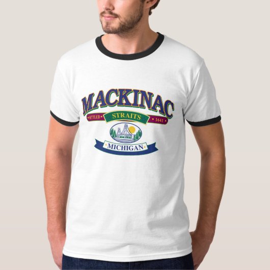 Insel Mackinac Die Meerenge T-Shirt (Vorderseite)
