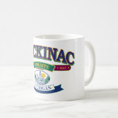 Insel Mackinac - Die Straße Kaffeetasse (VorderseiteRechts)