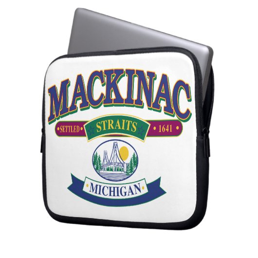 Insel Mackinac Laptopschutzhülle (Vorderseite Links)