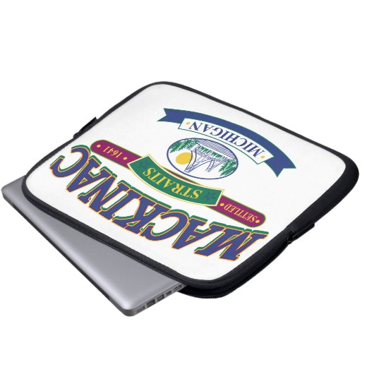 Insel Mackinac Laptopschutzhülle (Vorne Knopf)