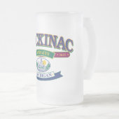 Insel Mackinac Mattglas Bierglas (VorderseiteRechts)
