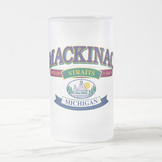 Insel Mackinac Mattglas Bierglas (Mittel)