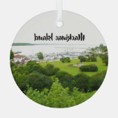 Insel Mackinac Ornament Aus Glas (Rückseite)