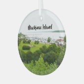 Insel Mackinac Ornament Aus Glas (Vorderseite links)