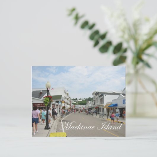 Insel Mackinac Postkarte (Stehend Vorderseite)