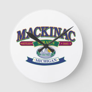 Insel Mackinac Runde Wanduhr