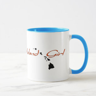 Insel-Mädchen - Hawaii - Schräge Tasse