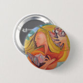 Insel-Mädchen - Knopf Button (Vorne & Hinten)