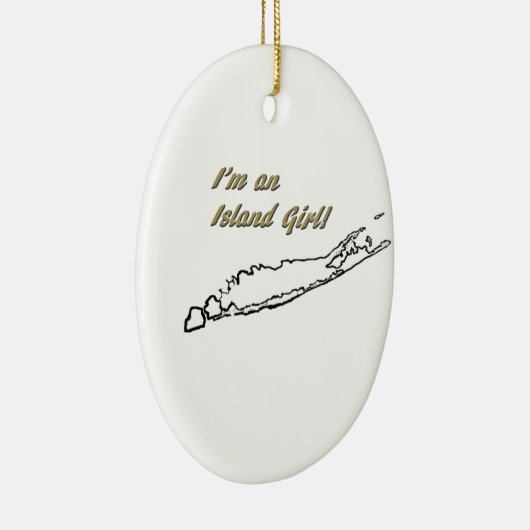 Insel-Mädchen (Long Island) Keramik Ornament (Rechts)