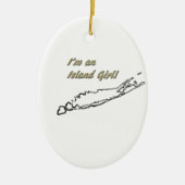 Insel-Mädchen (Long Island) Keramik Ornament (Vorne)