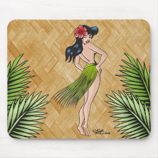 Insel-Mädchen Mousepad (Vorne)