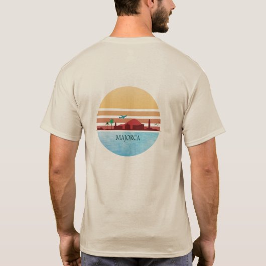 Insel Mallorca Silhouette T - Shirt (Rückseite)