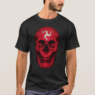 Insel Man Flag Skull Manx Roots Proud Patriotic T-Shirt