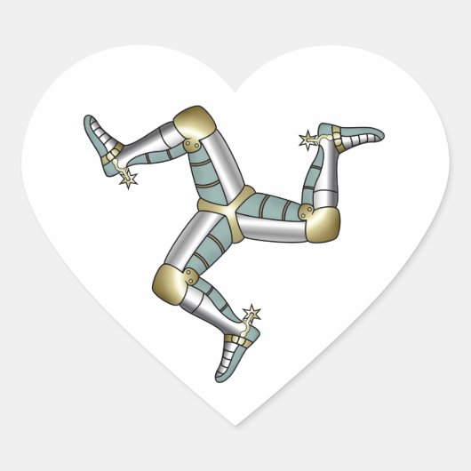 Insel Man Herz-Aufkleber (Vorderseite)