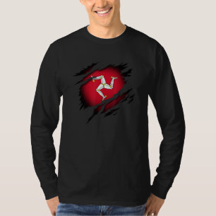 Insel Man Im Herzen Erbe Stolze Wurzeln Flagge T-Shirt