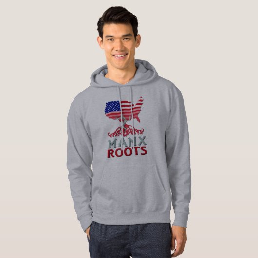 Insel Man Manx American Hoodie (Vorne ganz)