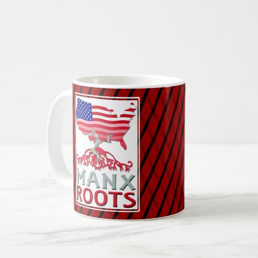 Insel Man Manx American Kaffeetasse (Vorderseite Links)