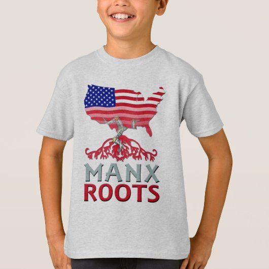 Insel Man Manx American T-Shirt (Vorderseite)