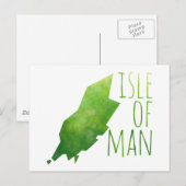 Insel Man Map Postkarte (Vorne/Hinten)