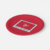 Insel Man Pappteller (Schrägansicht)