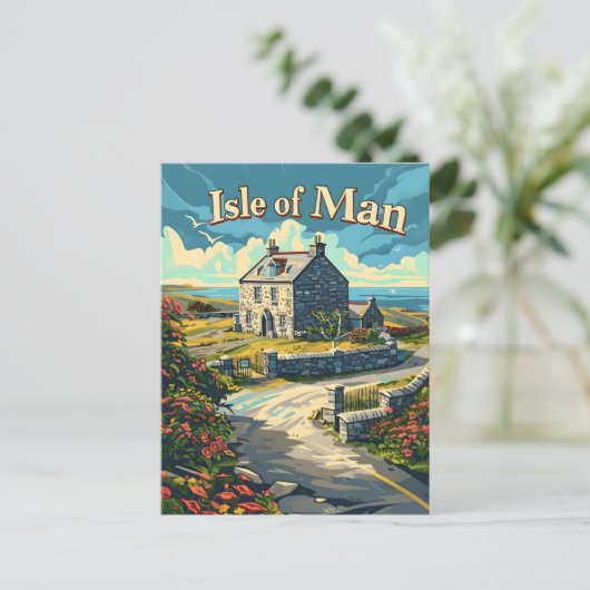 Insel Man Postkarte (Stehend Vorderseite)