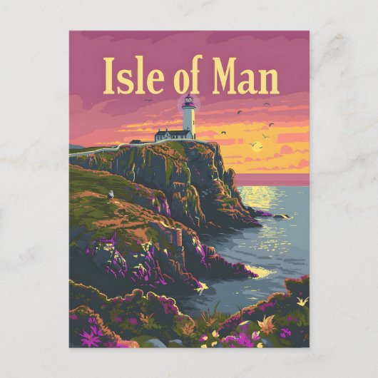 Insel Man Postkarte (Vorderseite)