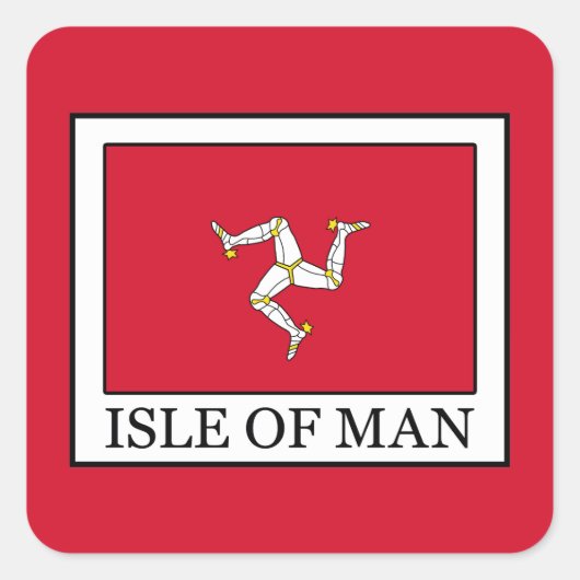 Insel Man Quadratischer Aufkleber (Vorderseite)