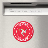 Insel Man Round Emblem Magnet (In Situ (Geschirrspüler))