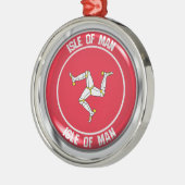 Insel Man Round Emblem Ornament Aus Metall (Links)
