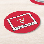 Insel Man Runder Pappuntersetzer (Angewinkelt)