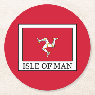 Insel Man Runder Pappuntersetzer