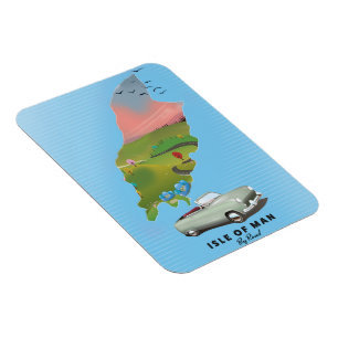 Insel-Mann-Reiseplakat Magnet
