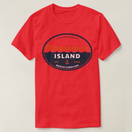 Insel Masonboro, NC Sommerurlaub T-Shirt (Design vorne)