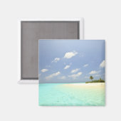 Insel Mathidhoo, unbewohnt, North Huvadhoo 3 Magnet (Vorderseite/Rückseite)