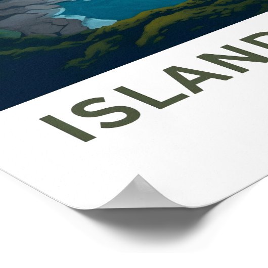 Insel Maui Hawaii Reiseprint Poster (Ecke)