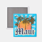 Insel Maui Hawaii Souvenir Magnet (Vorderseite/Rückseite)