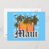 Insel Maui Hawaii Souvenir Postkarte (Vorne/Hinten)