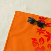 Insel-Mischungs-hawaiischer Hibiskus mit Blumen - Strandtuch (Beispiel)