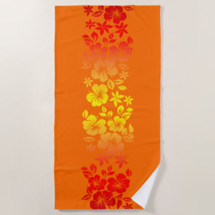 Insel-Mischungs-hawaiischer Hibiskus mit Blumen - Strandtuch