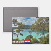Insel Mljet in Kroatien, Reise Magnet (Vorderseite/Rückseite)
